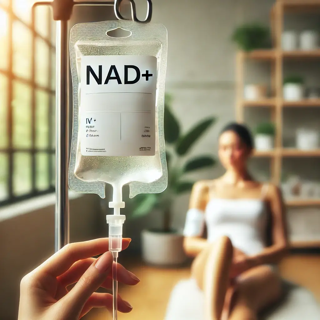 Infusión de NAD+ IV durante terapia regenerativa en Cabo Health, Cabo San Lucas