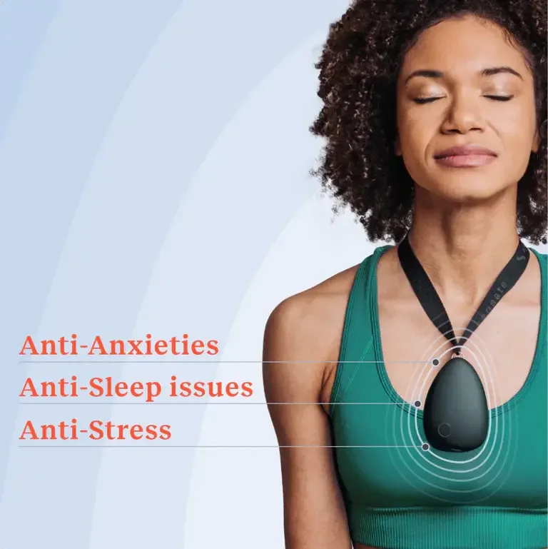 Sensate device for vagus nerve stimulation and better sleep